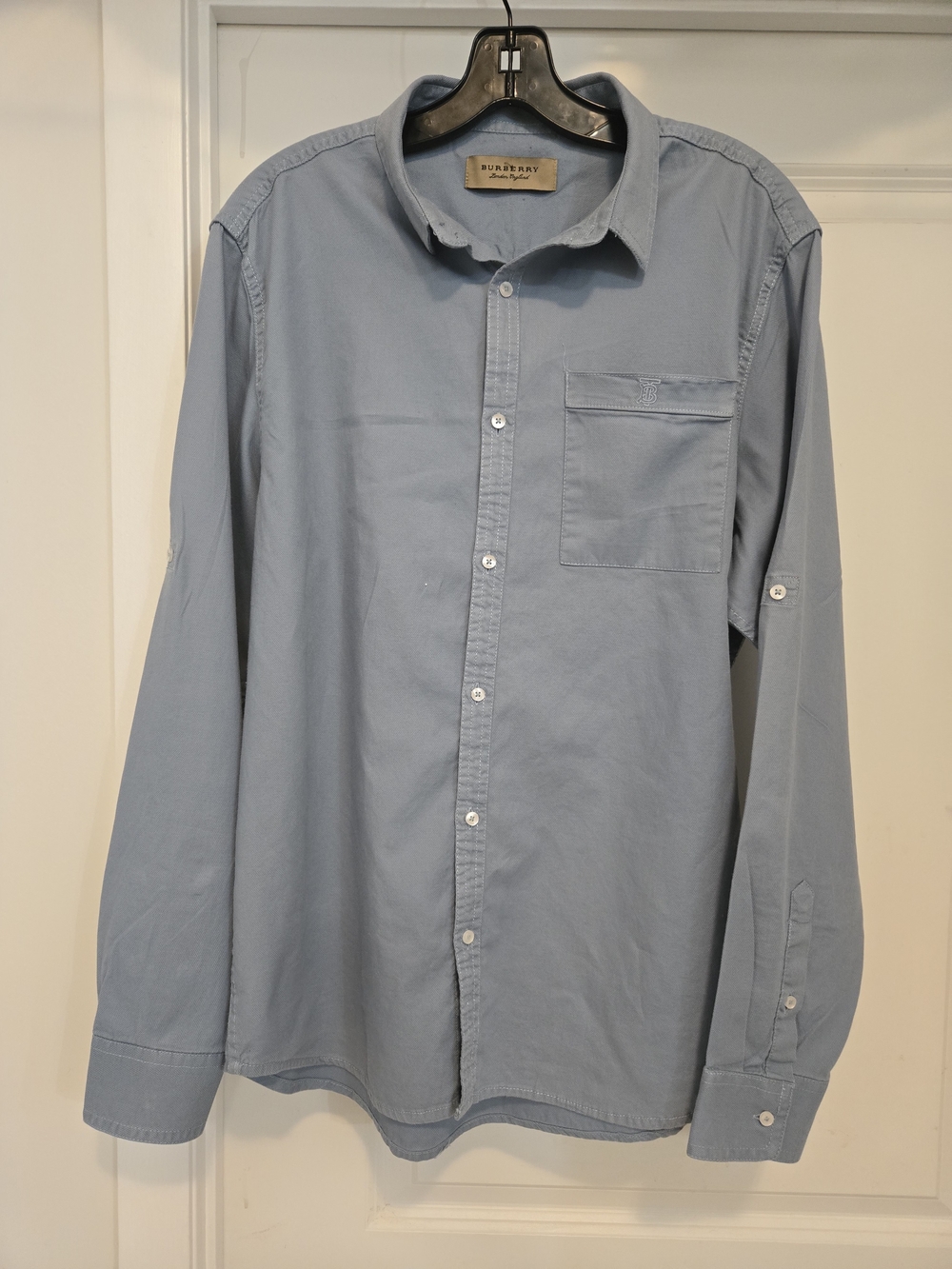 Burberry Light Blue Men's Button-Down Shirt XL
